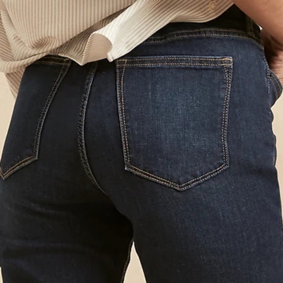 NWT Banana Republic  HIGH-RISE DARK WASH SKINNY JEAN - Picture 4 of 9